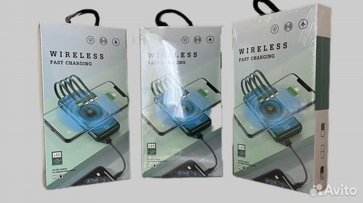 Повербанк 20000 mah мач беспроводная зарядка