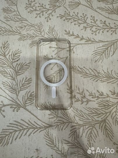 Прозрачный чехол на айфон 15 pro с magsafe