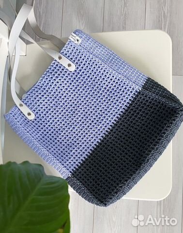 Сумка шопер вязаная