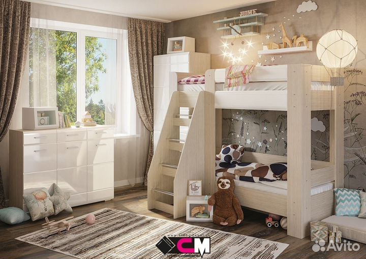Кровать 2х ярусная Симба