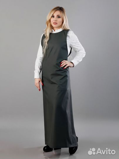 Фартук рабочий прорезиненный с закрытой спиной