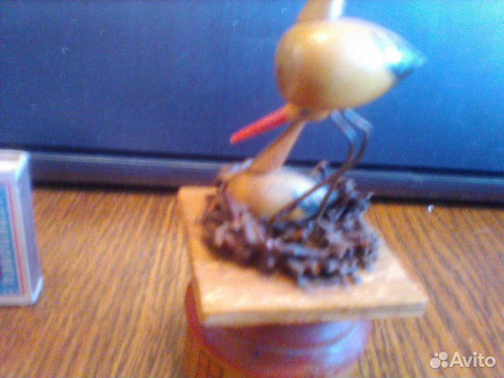 Фигурка Сувенир.Аисты на гнезде.Дерево СССР