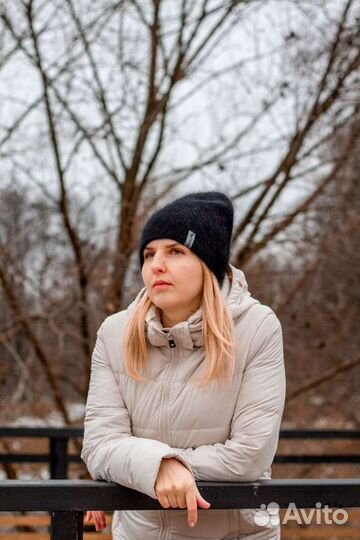 Пушистая шапка из норки