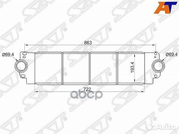 Радиатор интеркулера VW transporter T5/multivan