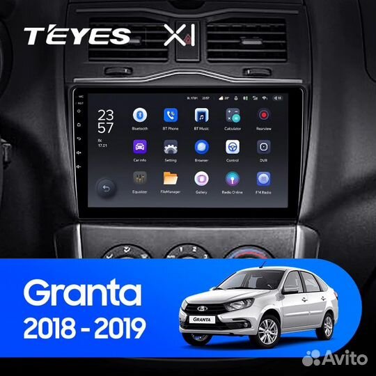 Магнитола Teyes X1 WiFi 2/32 на LADA Granta