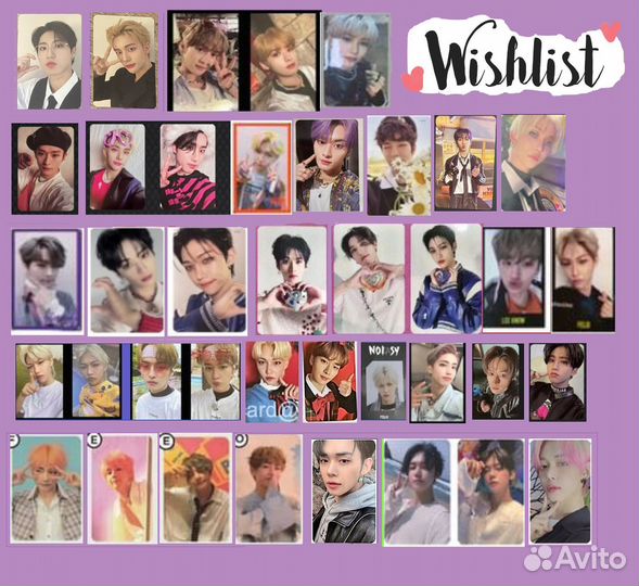 BTS карта полароид Чонгук Wings