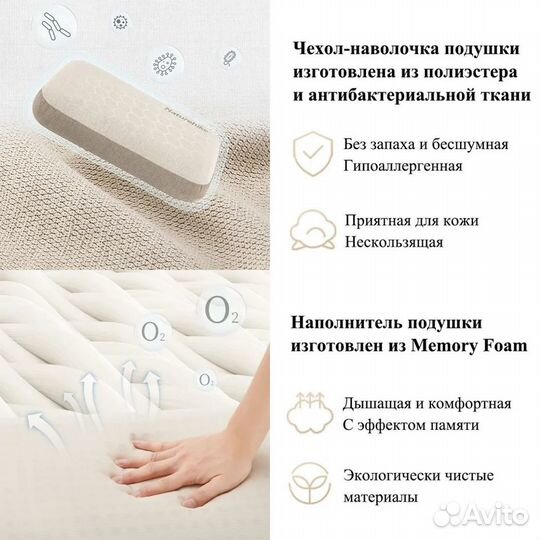 Анатомическая подушка Naturehike (Memory Foam)