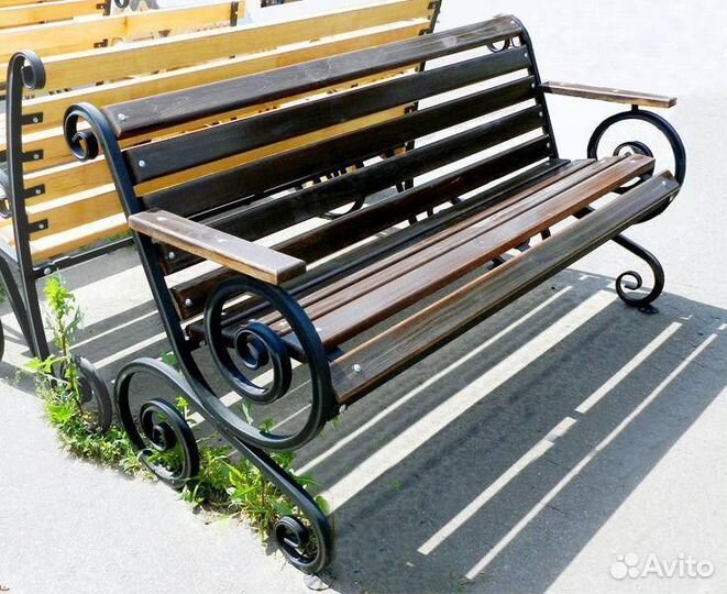 Скамейка Французская лоза с подлокотником