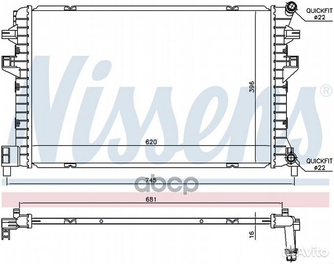 Радиатор системы охлаждения 65306 Nissens