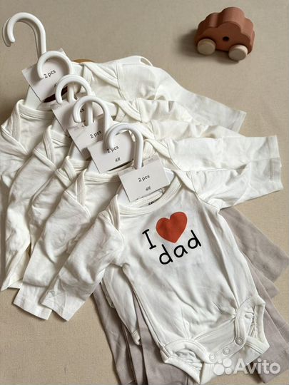 Комплект I love dad H&m 50,56,62,74