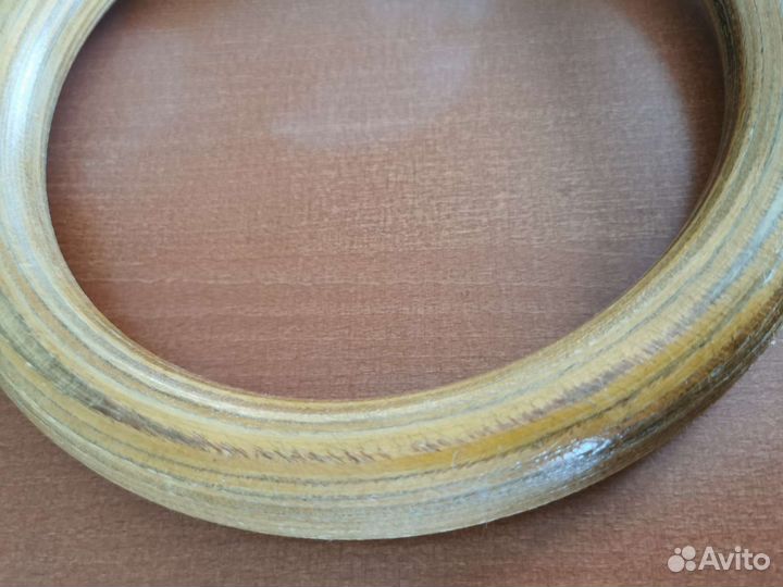 Кольца гимнастические деревянные с тросом