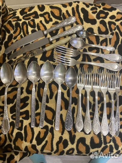 Столовые приборы мельхиор СССР мнц