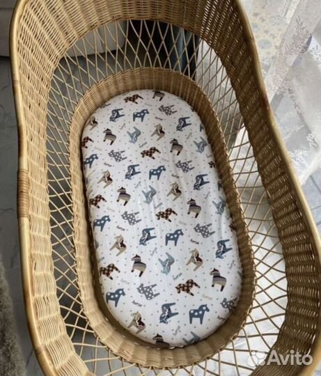 Итальянская люлька колыбель плетеная из ротанга