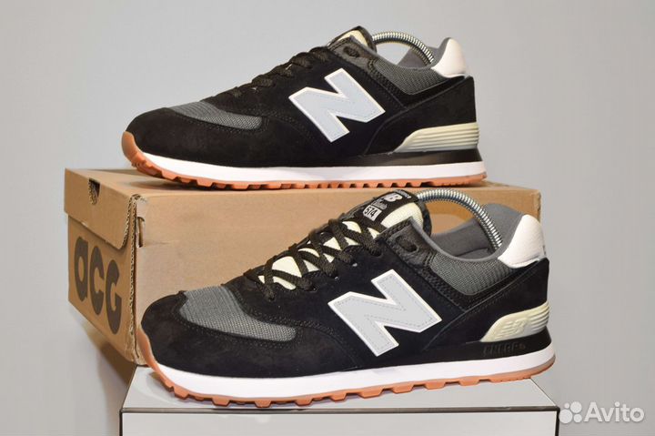 New Balance 574 (41-46, Черные, Топ тренд)