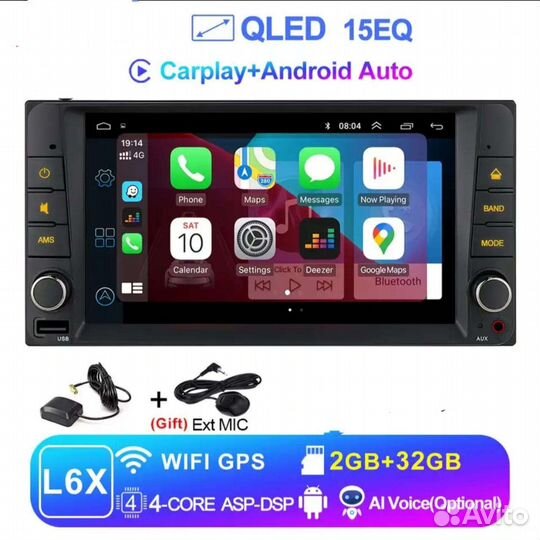 Магнитола для Toyota 200*100 2/32