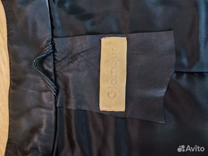 Кожаный плащ женский 44