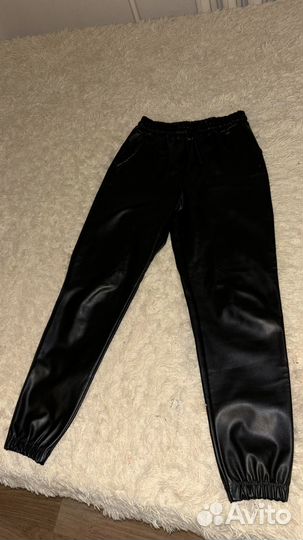 Брюки кожаные