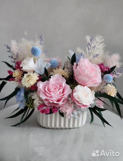 Композиция из стабилизированных цветов