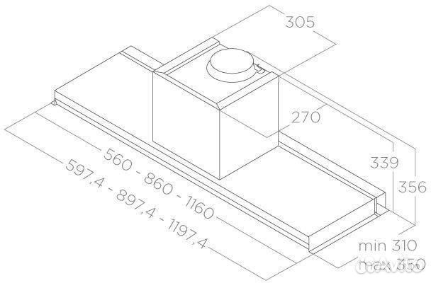 Встраиваемая вытяжка Elica Lever IX/A/86 PRF016015