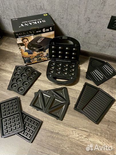 Вафельница 6в1 новая