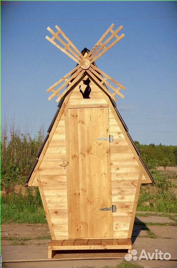 Уличный туалет деревянный Г545