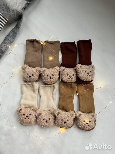 Носки теплые детские с мишкой