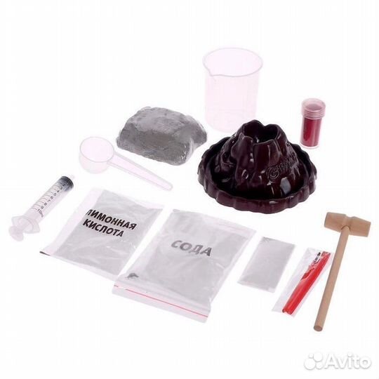 Опыты «Время динозавров», вулкан и раскопки