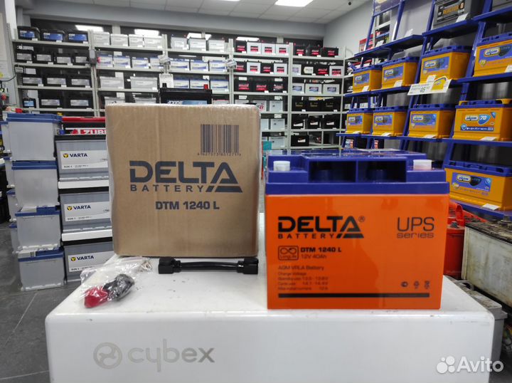 Аккумулятор 40Ач AGM delta DTM1240L тяговый выносл