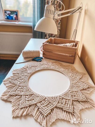 Зеркало макраме