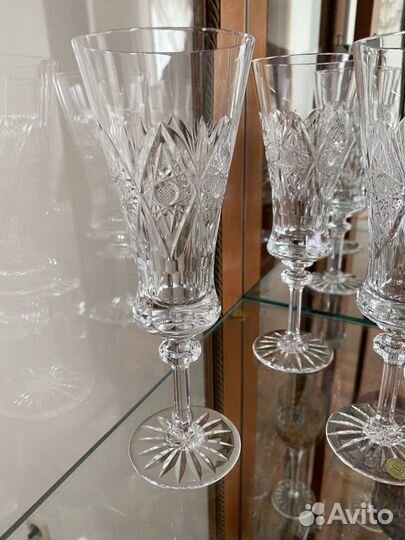Чешские хрустальные фужеры