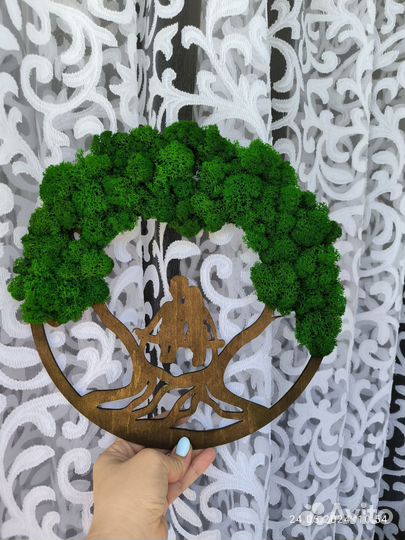 Панно картина из стабилизированного мха