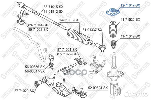 Опора амортизатора переднего Mazda 323F 1.3-2