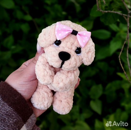 Вязаный зайка ручная работа