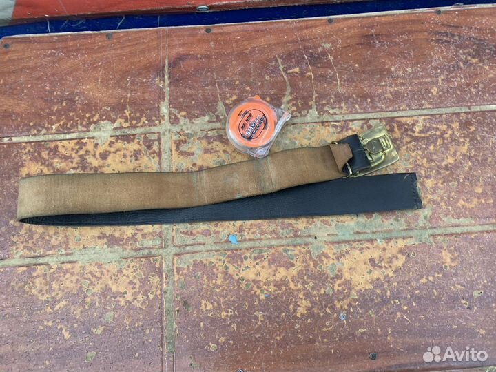 Ремень солдатский кожаный морской СССР