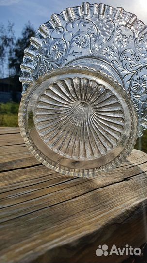 Ваза на ножке дореволюционное стекло