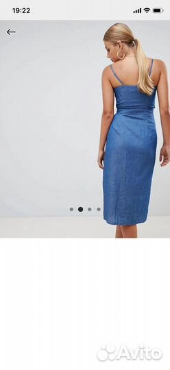 Платье сарафан джинсовое Missguided