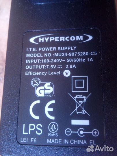 Блок питания ITE Hypercom (7,5V; 2,8A)