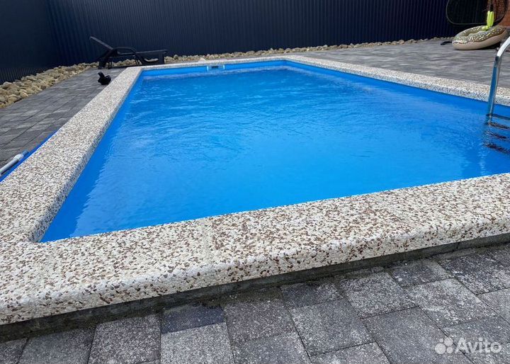 Бассейн чаша с лестницей 4м*3м*1,5м