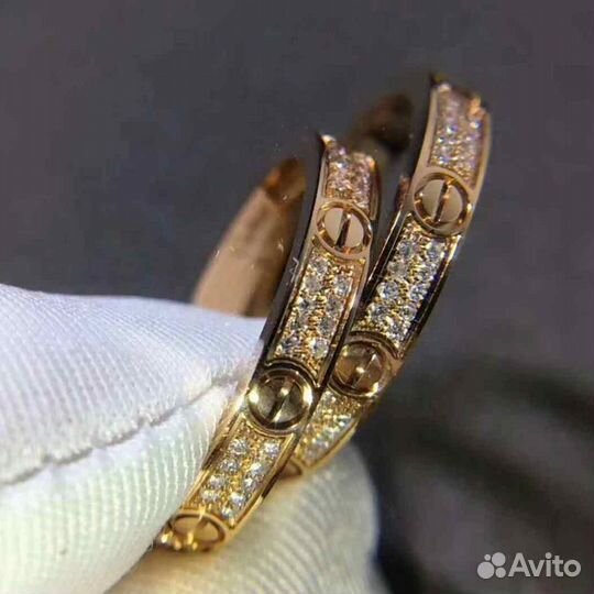 Кольцо Картье Love, маленькая модель, розовое золото 0,1ct