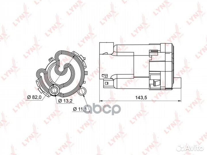 Фильтр топливный LF987M lynxauto
