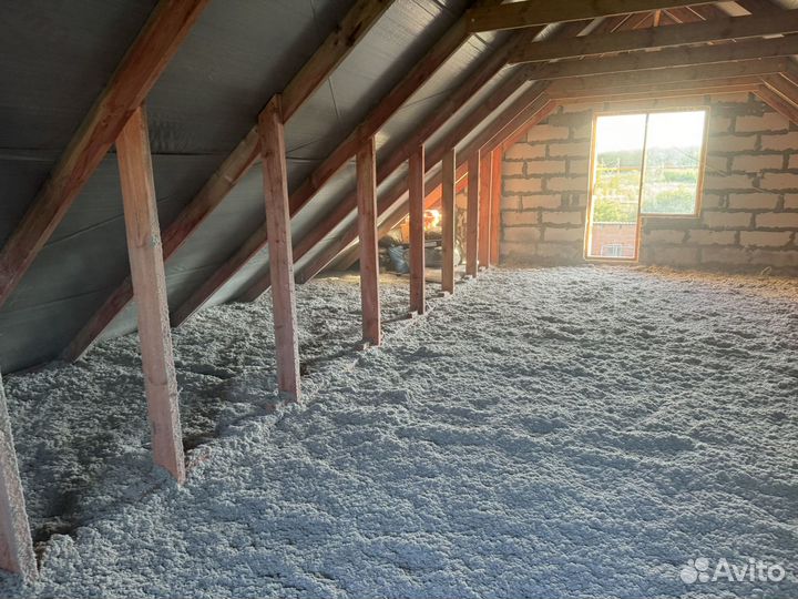 Утеплитель эковата в гараж