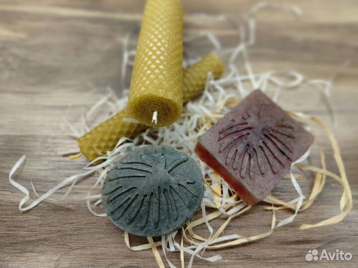 Свечи из вощины+ мыло ручной работы