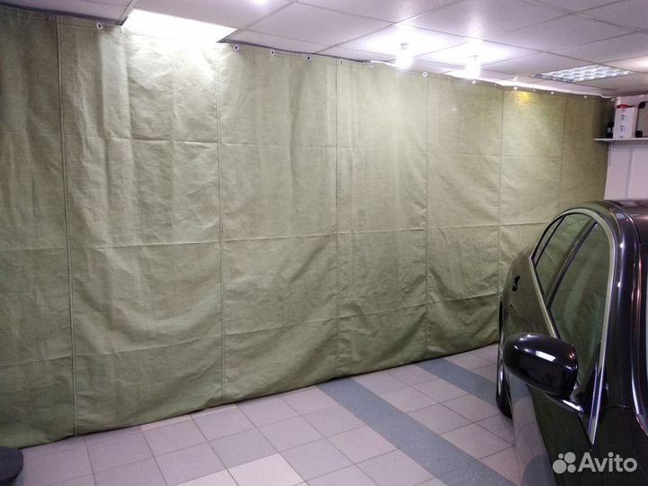 Штора в гараж брезент утепленная брезентовая