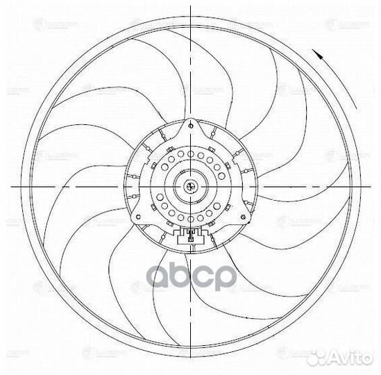 Крыльчатка с эл.мотором fiat ducato (06) LFc16