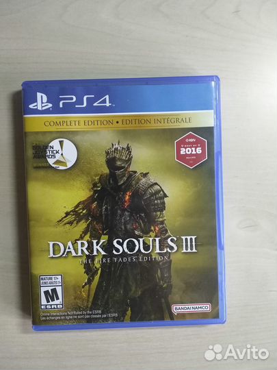 Диск с игрой dark souls 3 для ps4