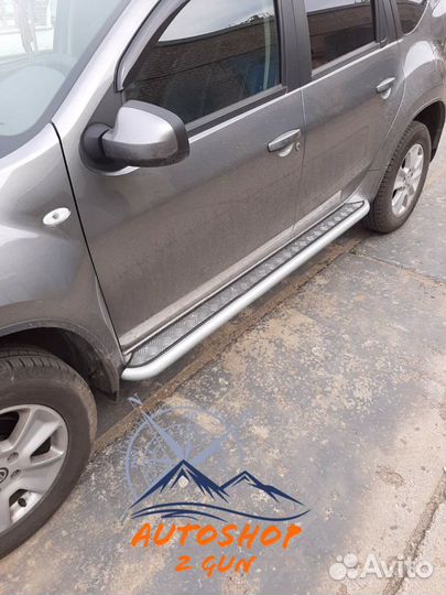 Пороги на Ниссан Терано «Эстонец» (серебро)