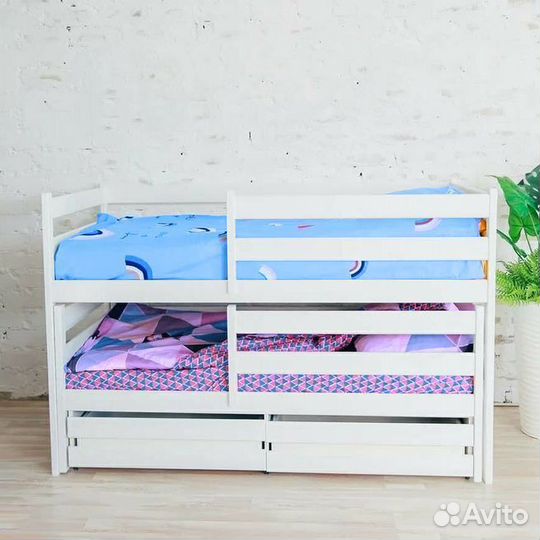 Кроватка берёза матрешка эко выдвижная для малыша