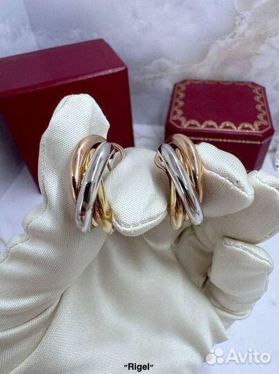 Серьги Cartier trinity