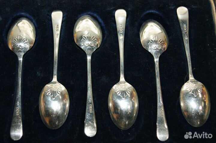 Элегантный рисунок набор ложки серебро 925 Англия