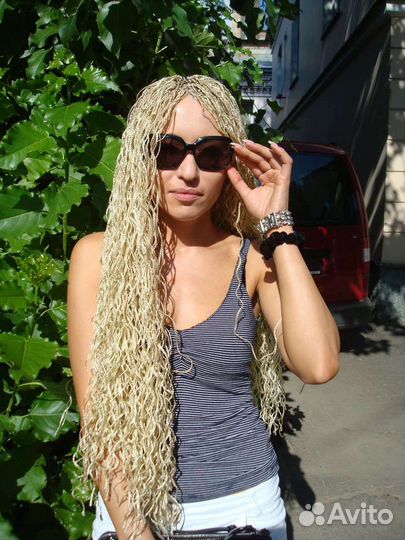 Афрокосы, афро наращивание волос(точечное)